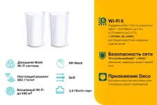 TP-Link DECO X90 (2-pack) - AX6600 Домашняя Mesh Wi‑Fi система, 2 устройства