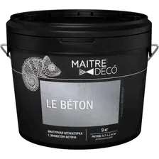 Фактурная штукатурка Maitre Deco «Le Beton» эффект бетона 9 кг MAITRE DECO