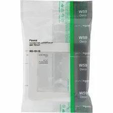 Videx Рамка для розеток и выключателей Schneider Electric W59 Deco 1 пост, цвет белый рамки для розеток и выключателей в Прохоровка